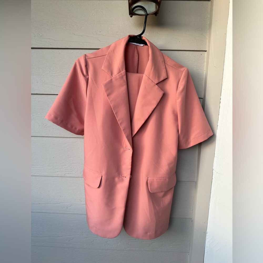 2 pieces blazer and skirt set